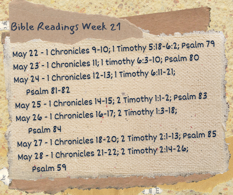 2023 Bible Plan - Week 21