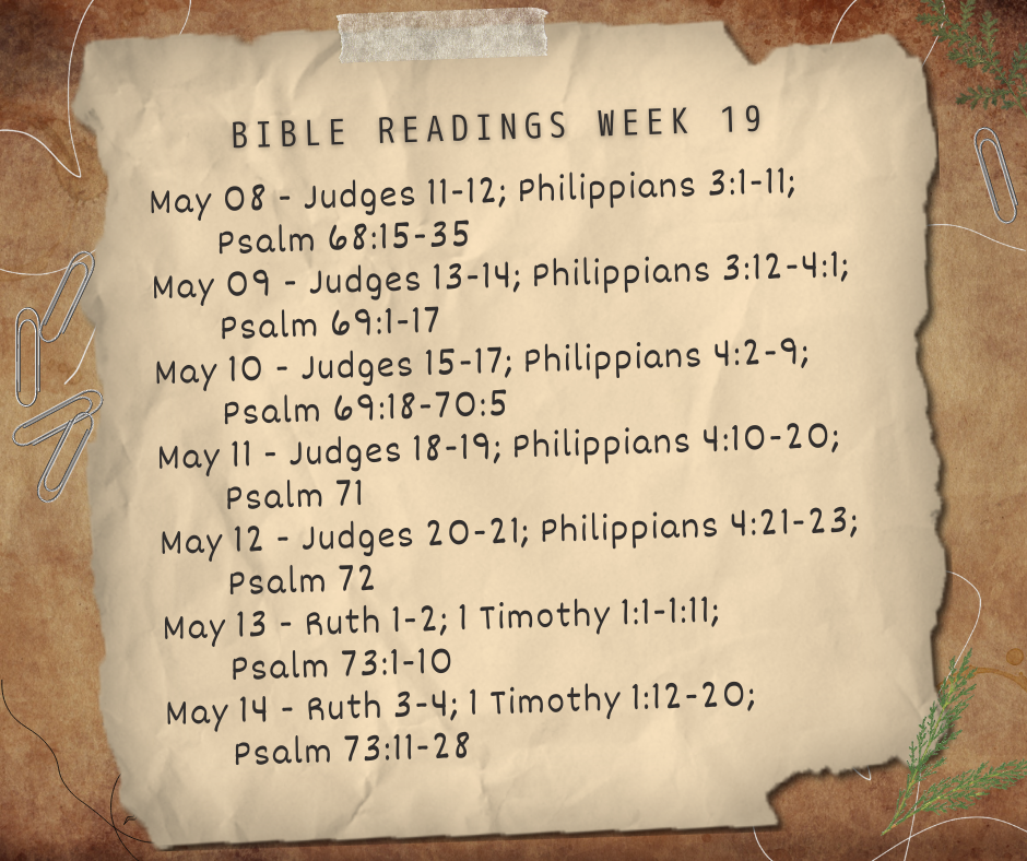 2023 Bible Plan - Week 19