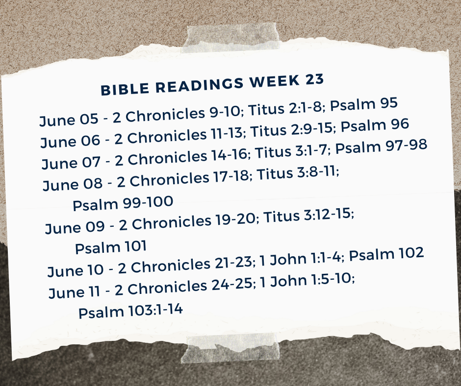 2023 Bible Plan - Week 23