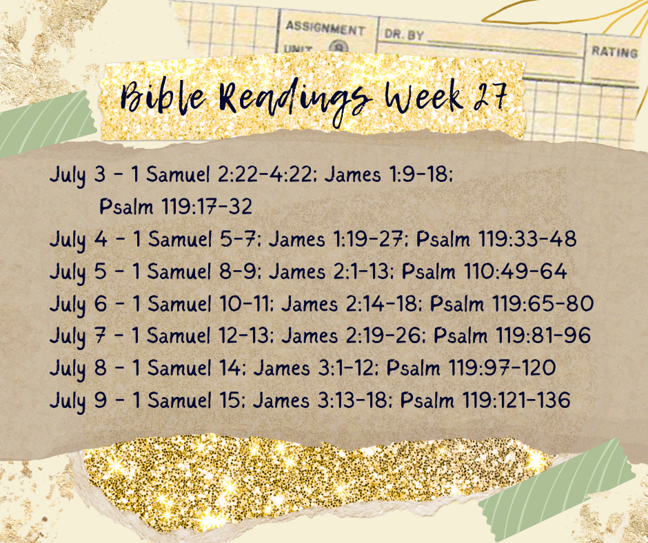 2023 Bible Plan - Week 27