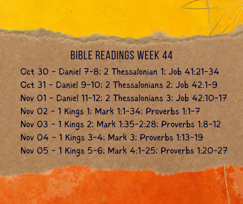 2023 Bible Plan - Week 44