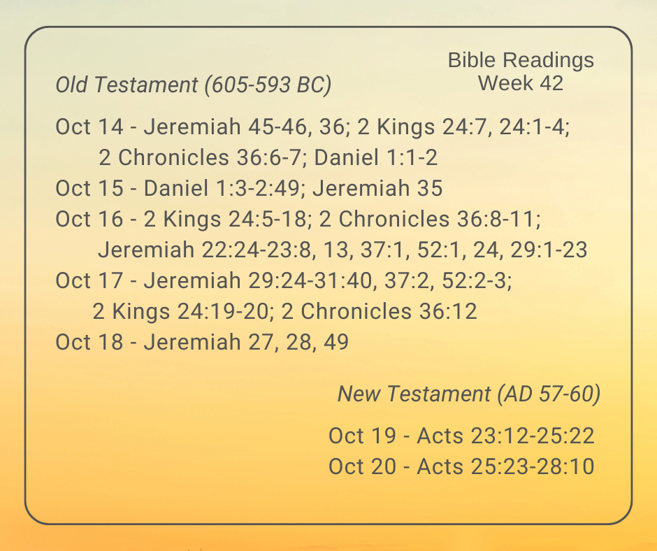 2024 Bible Plan - Week 42