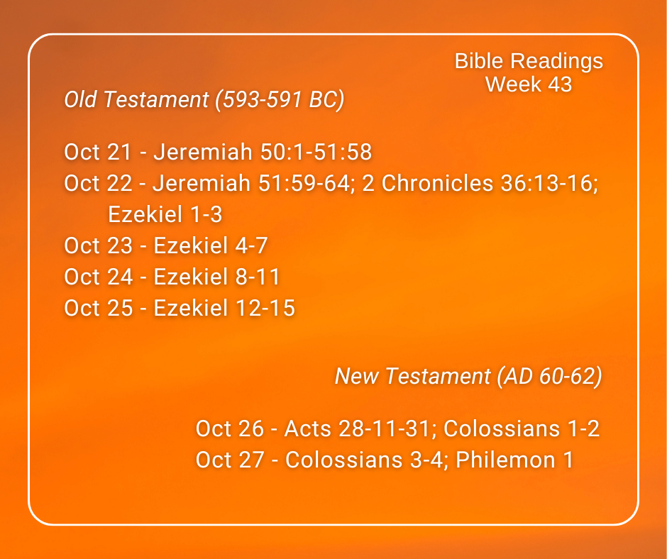 2024 Bible Plan - Week 43