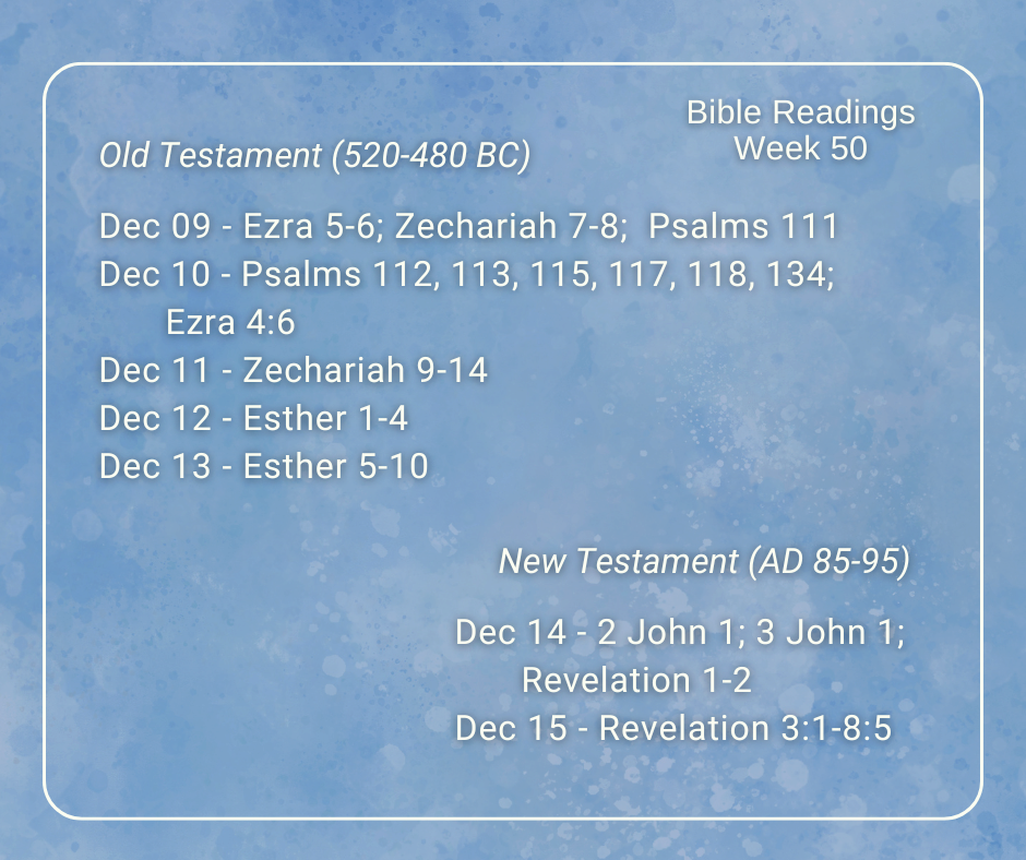 2024 Bible Plan - Week 50