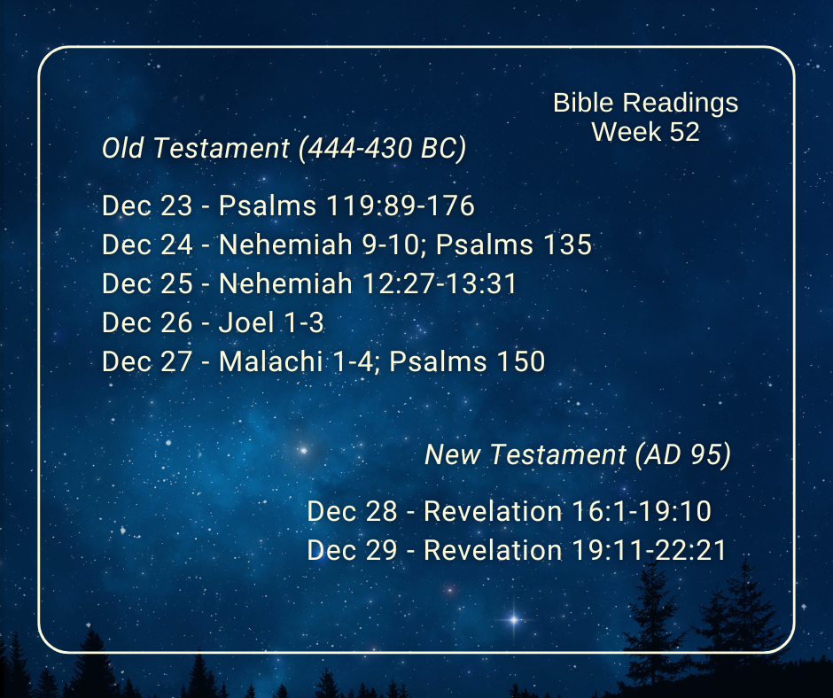 2024 Bible Plan - Week 52