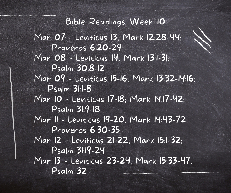 Bible Reading Week 10