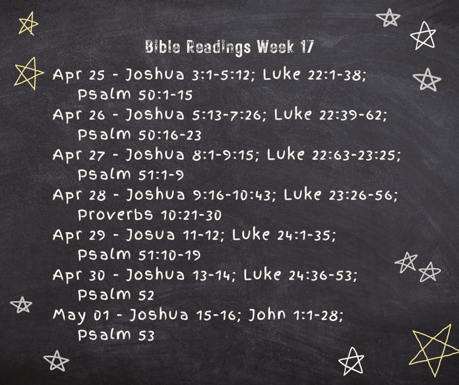 Bible Reading Week 17