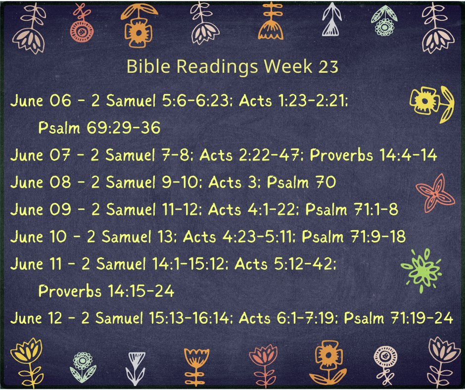 Bible Readings Week 23