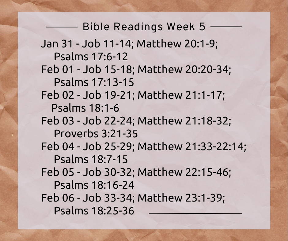 Bible Readings Week 5