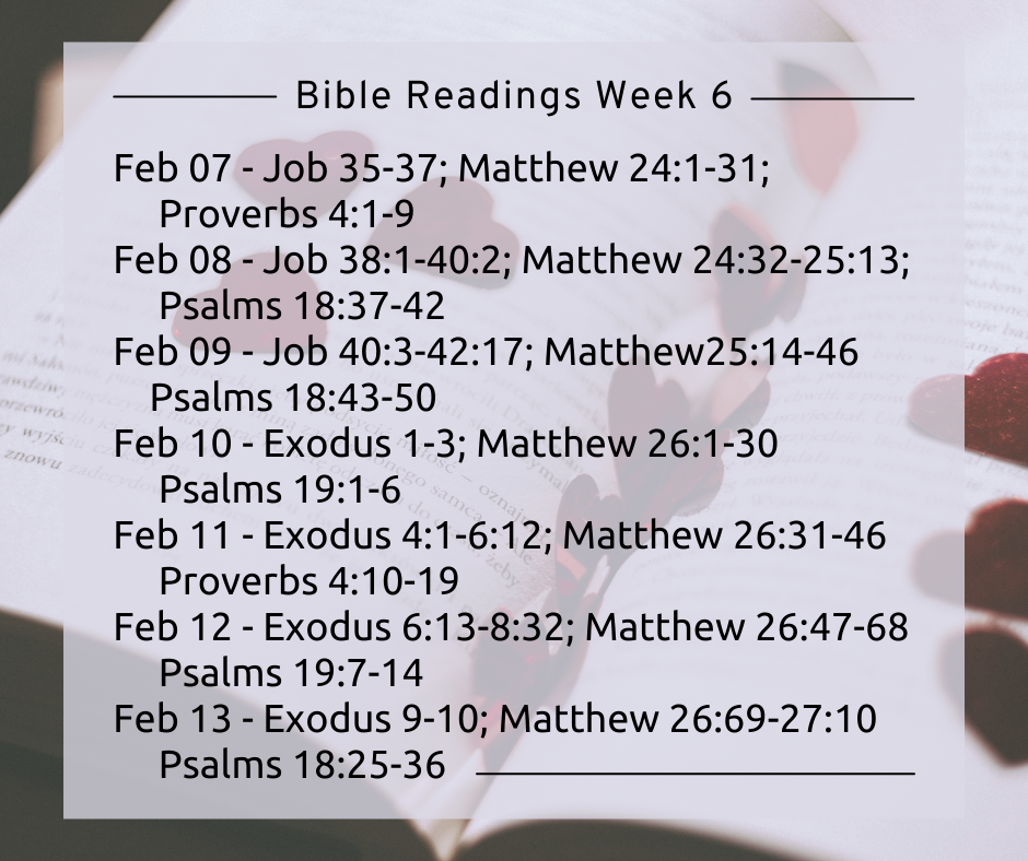 Bible Readings Week 6